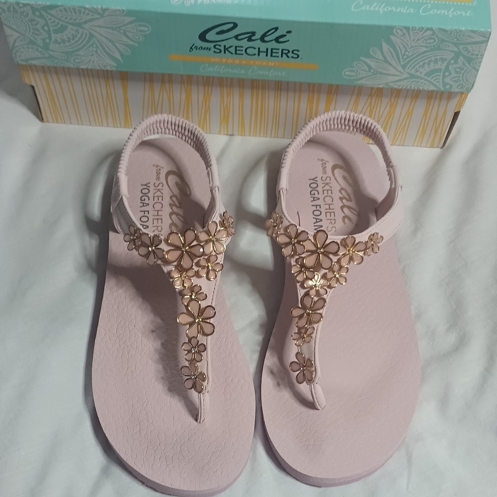 Skechers Light Pink Floral Sandals